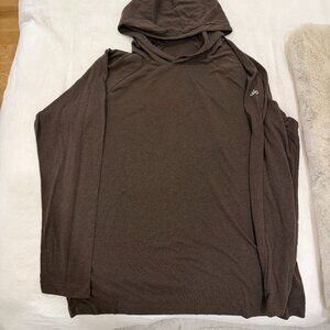 Alo Core Hooded Runner Long Sleeve Shirt Hoodie